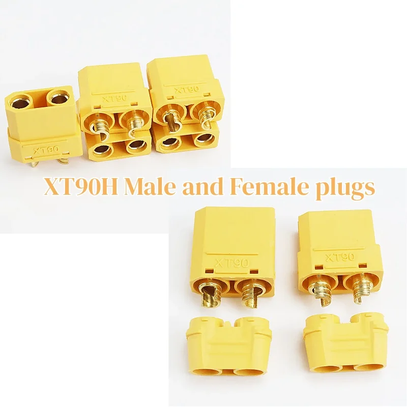 

Набор из 5/10 пар разъемов Amass XT90 XT90H для аккумуляторов, 4,5 мм, позитивные и отрицательные штекеры, позолоченные банановые разъемы для RC LiPo аккумуляторов