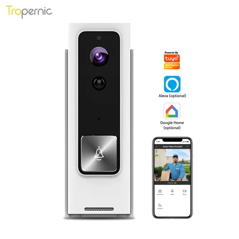 Waterproof Visible Door Bell Camera Wifi Tuya App 1080P Full HD Night Vision Smart Ring Video Doorbell