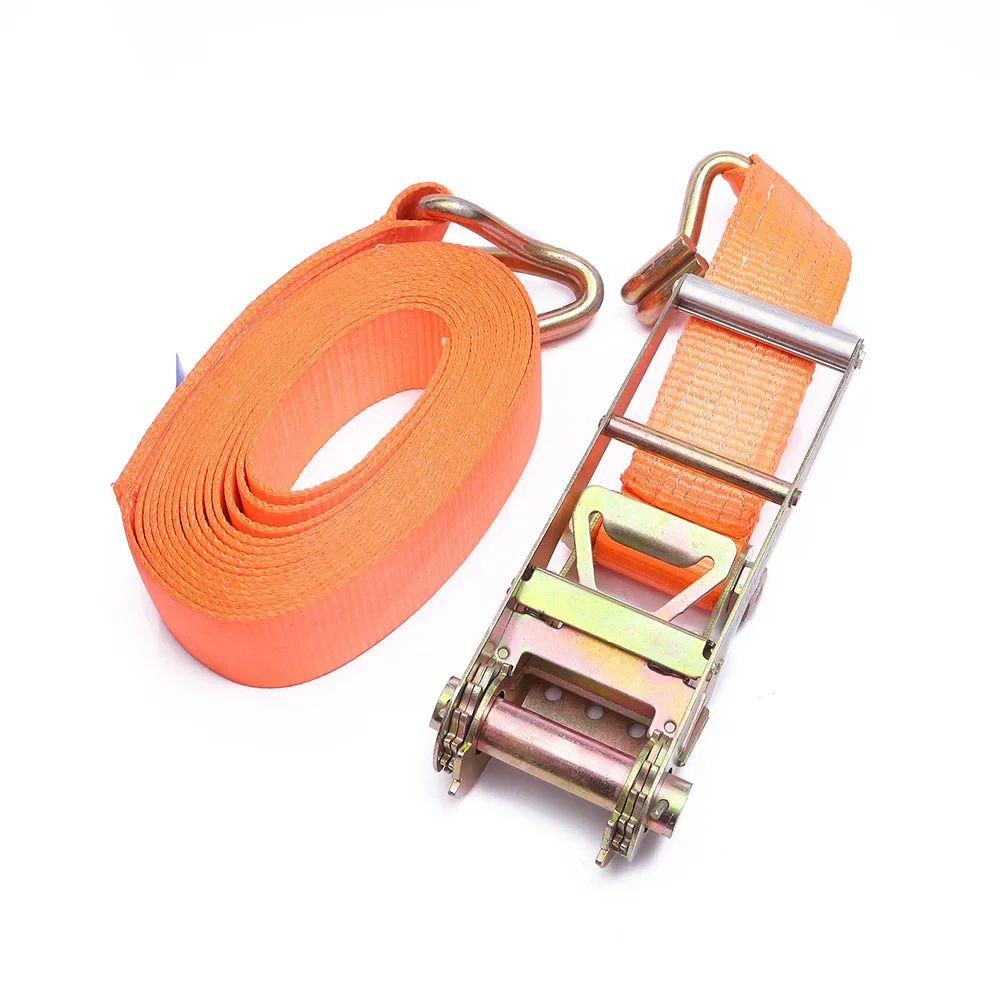 Single hook tensioner strap, cargo strap polyester tensioner, truck box port heavy-duty tensioner