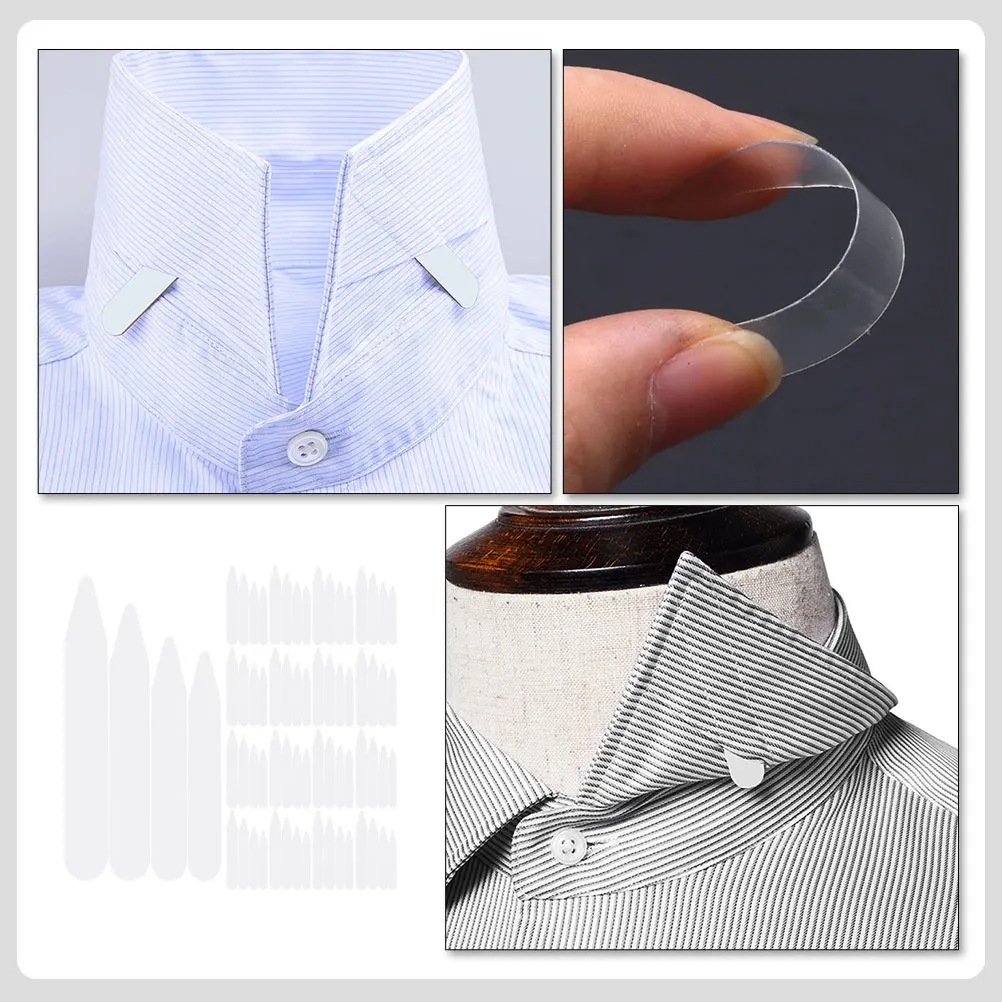 

400pcs Dress Shirt Collar Inserts Simple Stays Support For Men Wrinkle Prevention Denim Shirts Professional