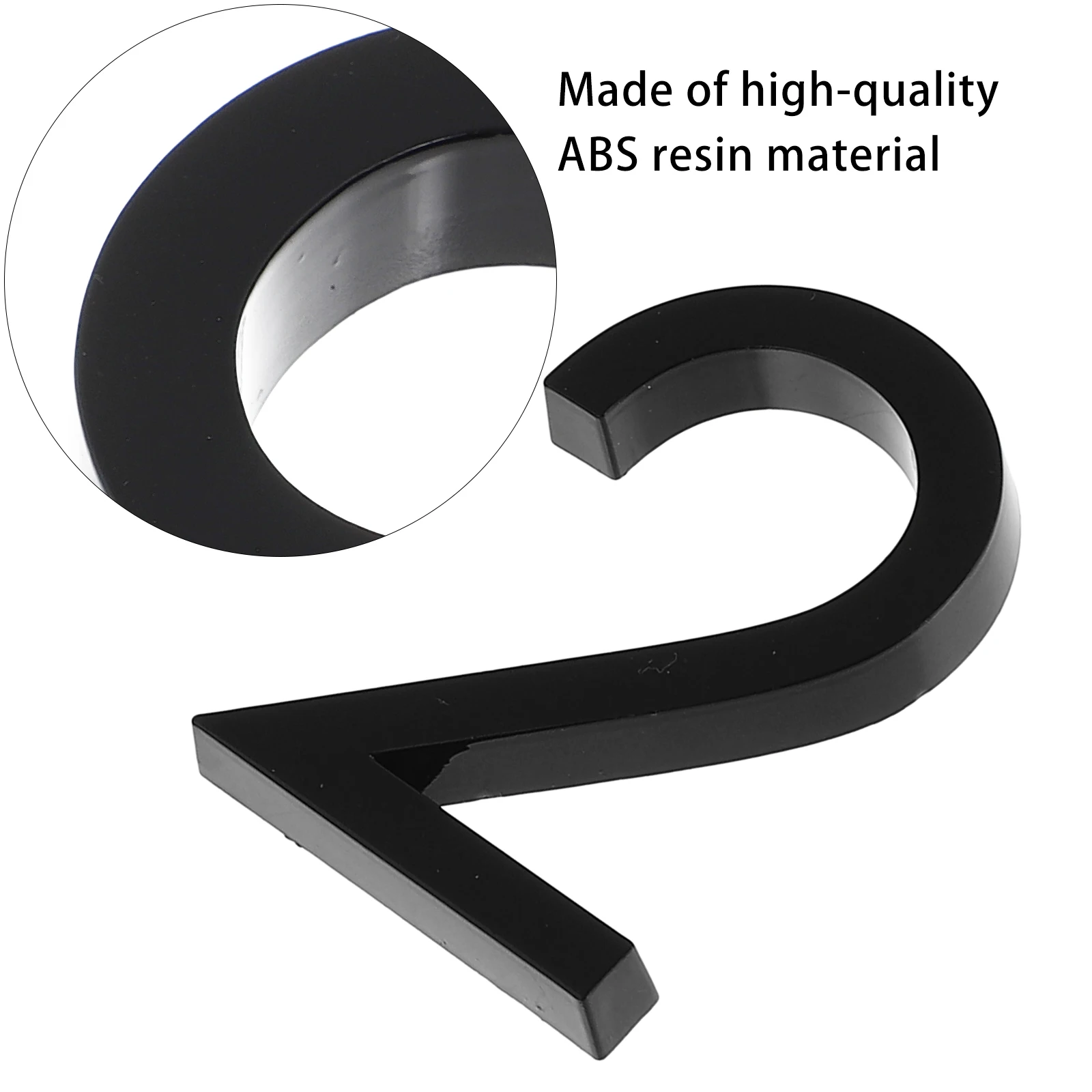 

10pcs Number Stickers Black Abs Resin Mailbox Door Address Numbers 0 9 Durable Anti Rust Suitable Doors
