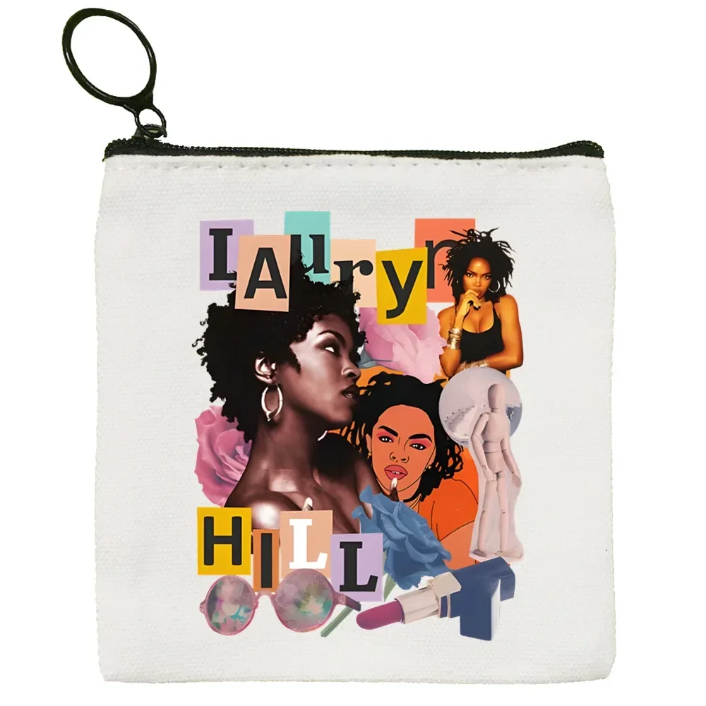 The Fugees Cartoon Coin Purse Female Mini Canvas Art Cute Key Case Coin Purse Student Wallet