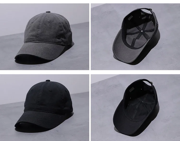 Unisex-Trucker-Mütze aus Baumwolle, solide, weiche, atmungsaktive Sonnenhüte, solide Baseballkappe für Herren, Sporthut, Snapback-Mütze, Golf – Detail 12