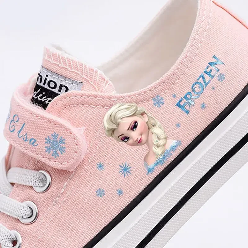 Disney-zapatos informales de princesa frozen para niña, zapatillas deportivas antideslizantes de fondo suave, regalo