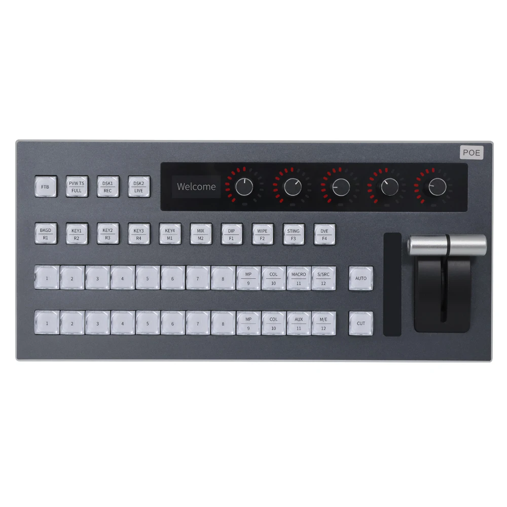12 Channel PGM+12 Channel PVW Live Switching VMix Software Switchboard Control Panel Audio Mixer Atem OBS Stream Switcher