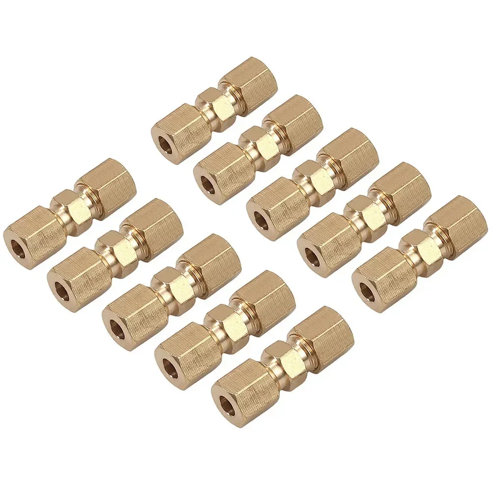 10Pcs Brake Lines Pipe Brass Connector For Brake Line Without Flaring 4.75mm 3/16\