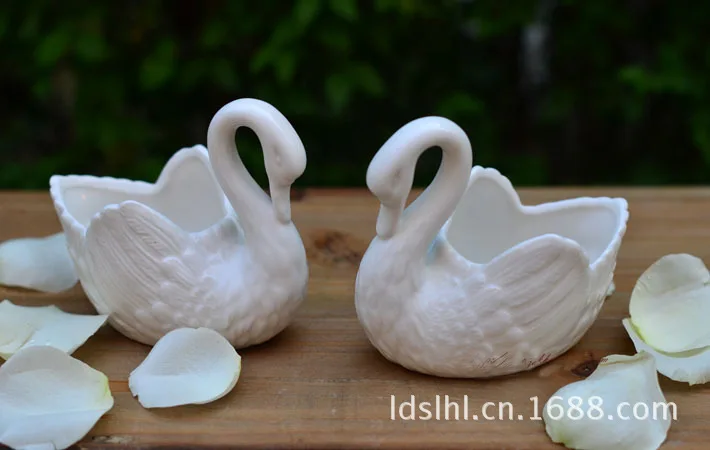 NICETOW Tuin Creatieve Bloempot Zwaan Plant Pot Tuin Huis Tuin Ornament Wildlife Decoratie Vogel Cijfers Bloem Houder Planter
