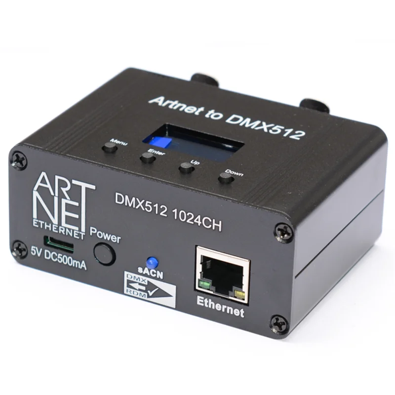 أفضل العروض Artnet DMX512 واجهة وحدة التحكم في الإضاءة إيثرنت 2 Universe 1024 Disco، إصدار RDM/Ascn