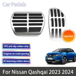 For Nissan Qashqai J12 2023 2024 Accessorie Accelerator Stainless Steel AT MT Car Pedals Brake No Drilling Pedal Cover Pads Part