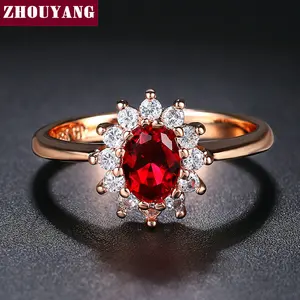 Zhouyang-Princesa Kate Kristallring für Frauen, blaues Gem, Diener, Silberfarbe, Hochzeitsfinger, Schmuckmarke, Zyr076 6 Hauptverkaufsring Kate - №1