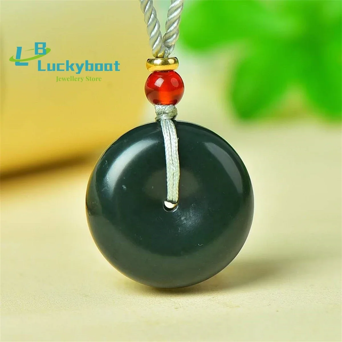 

Natural Hetian Qingyu Matte Safety Buckle Pendant Simple and Personalized Exquisite Versatile for Men and Women