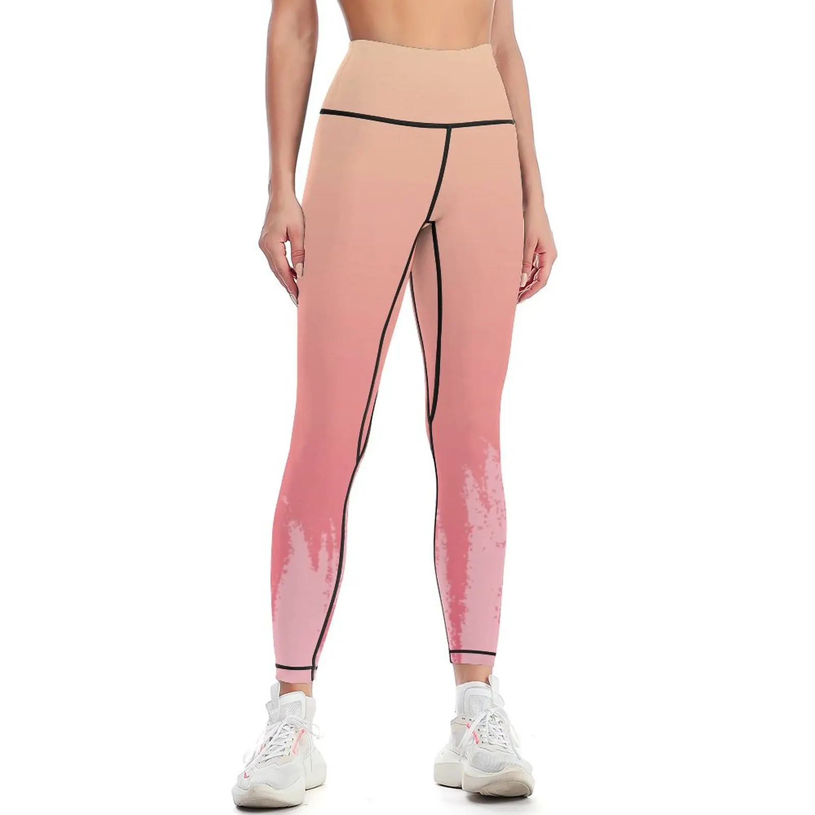 

Peach Gradient color Leggings sports for gym Legging sport Womens Leggings