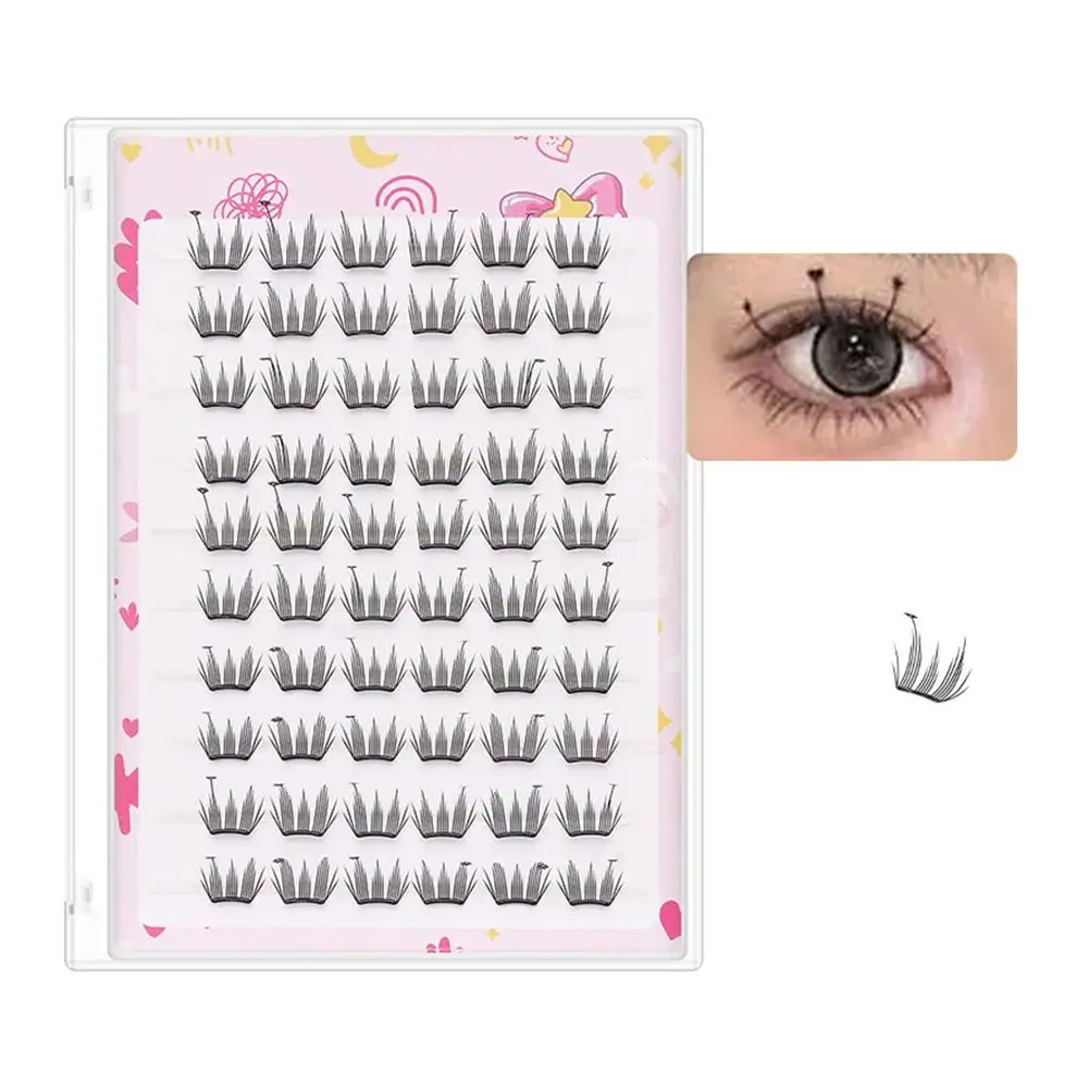 10 Styles False Eyelashes DIY  Idol Eyes Lashes Extension No Glue Needed Fluffy Soft Lightweight Eyelashes Cluster Makeup