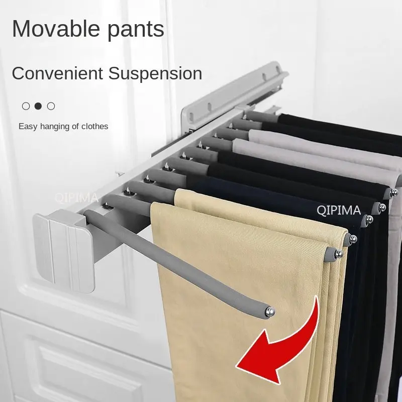 Shelves Wardrobe Clothes Holders Storage Trousers Racks Telescopic Pants Organizor Dress Shelves Suit Hangers Double Clothing