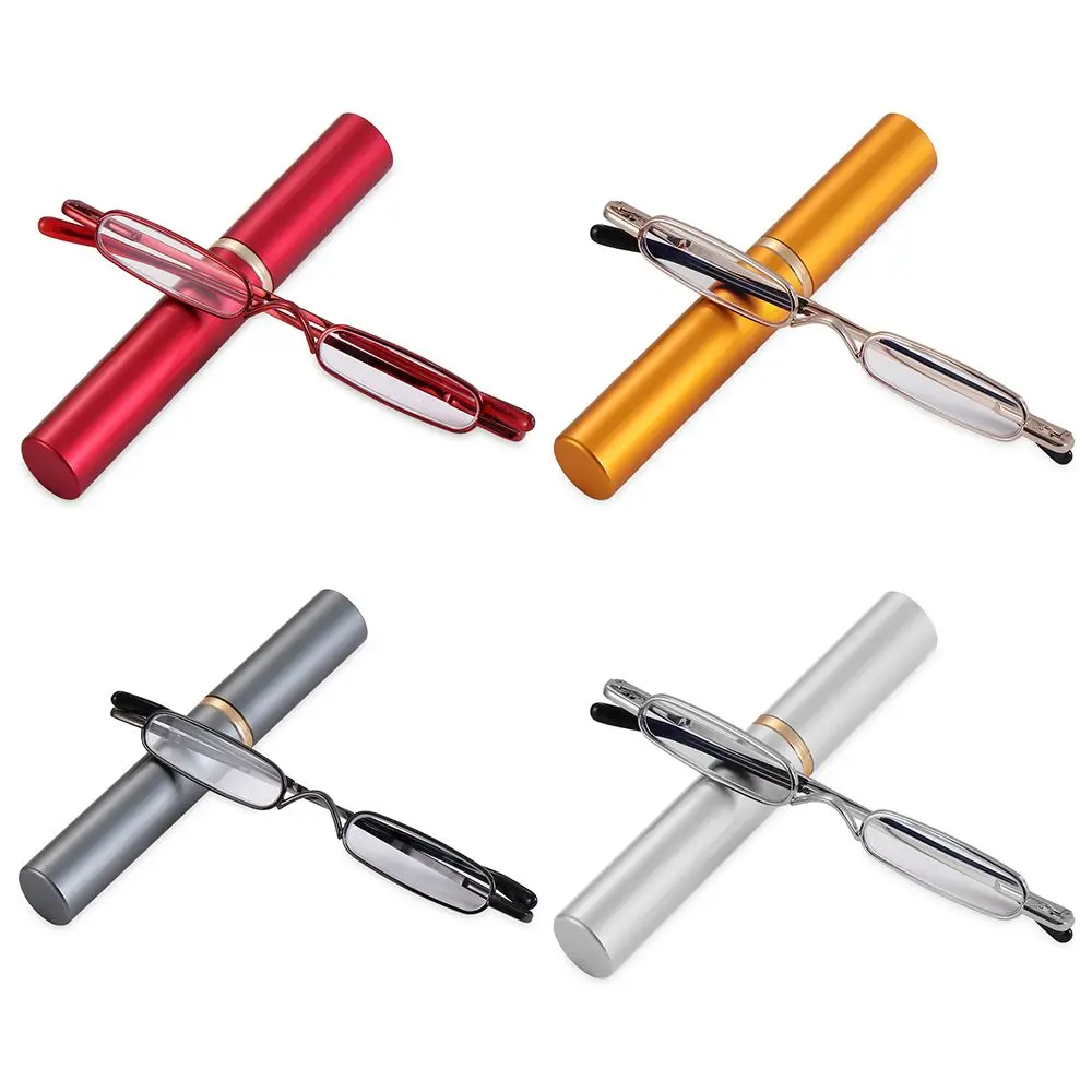 Men Women Spring Hinged with Portable Clip Case Readers Slim Pen Reading Glasses Slim Reading Glasses with Pen Clip Tube Case view 2