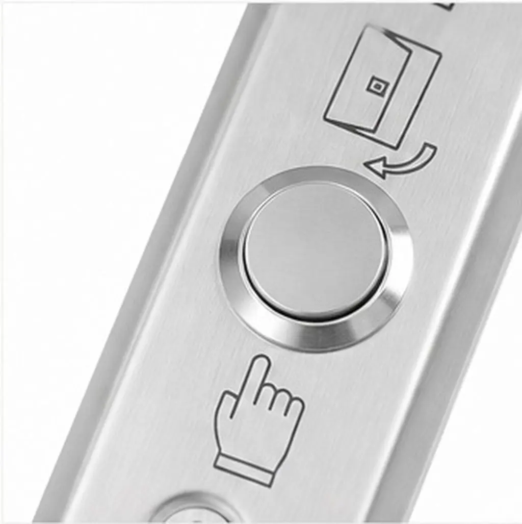 Stainless Steel Push-to-Exit Button for Door Access Control Systems – Wall-Mounted Doorbell Panel Cover