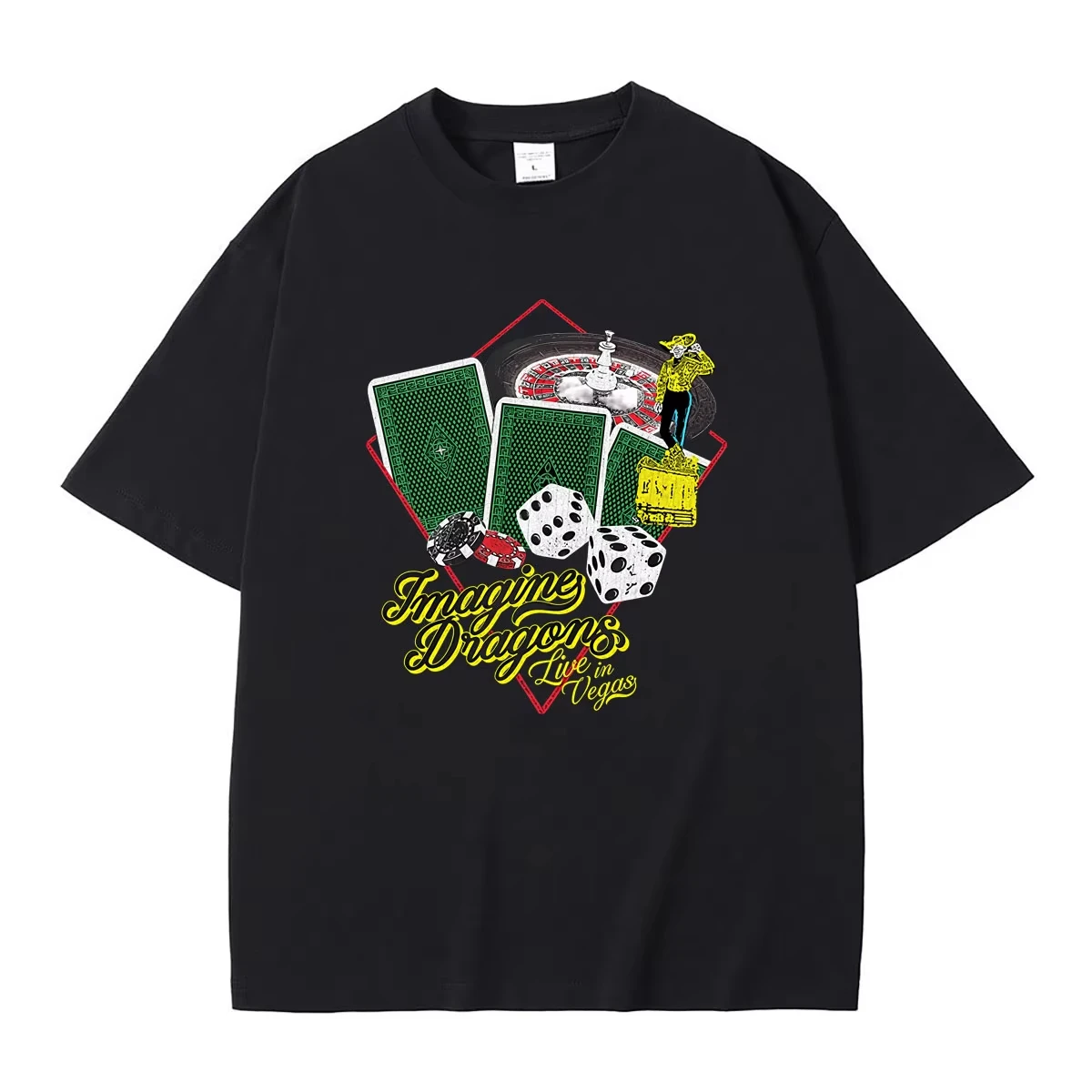 2026 Summer Hot Sale Rock Band Imagine Dragons Live in Vegas T Shirts Y2K Unisex Harajuku Print Crew Streetwear Casual T Shirt