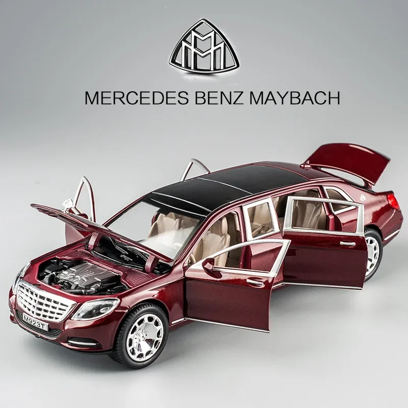 

TAKARA TOMY 1:24 Model Car Boy Sound Light Toy Car Gift Collection with Acousto-optic Return Force Mercedes Benz Maybach S600