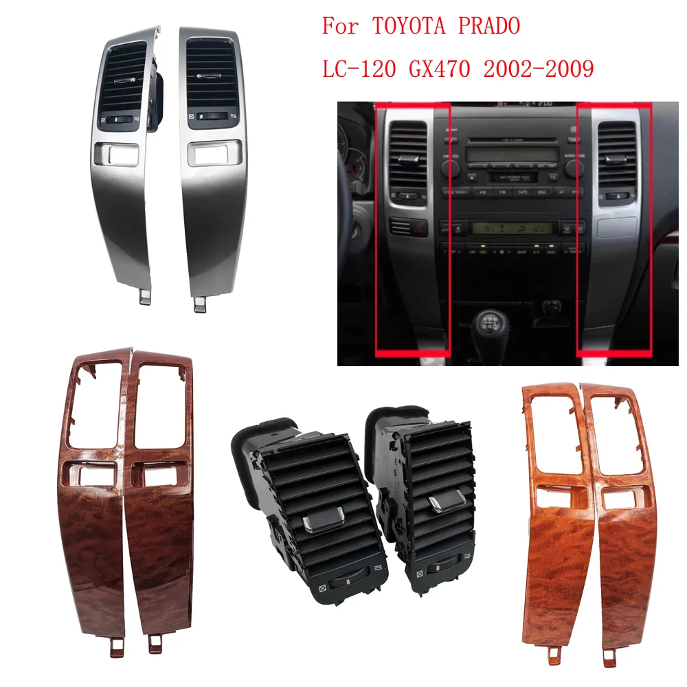 For Land Cruiser Prado 120 Toyota Lexus GX470 2003 2004 2005-2009 Car Air Conditioner Outlet A/C Air Vents Plate Dashboard Panel