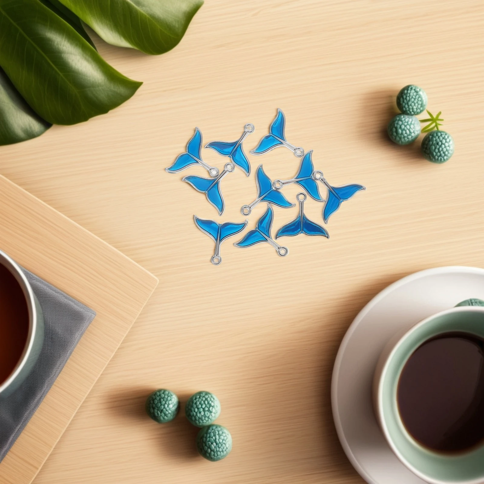 

10Pcs DIY Fish Tail Charms for Jewelry Making Necklace Earring Keychain Decorative Mermaid Tail Shaped Pendants Accessory