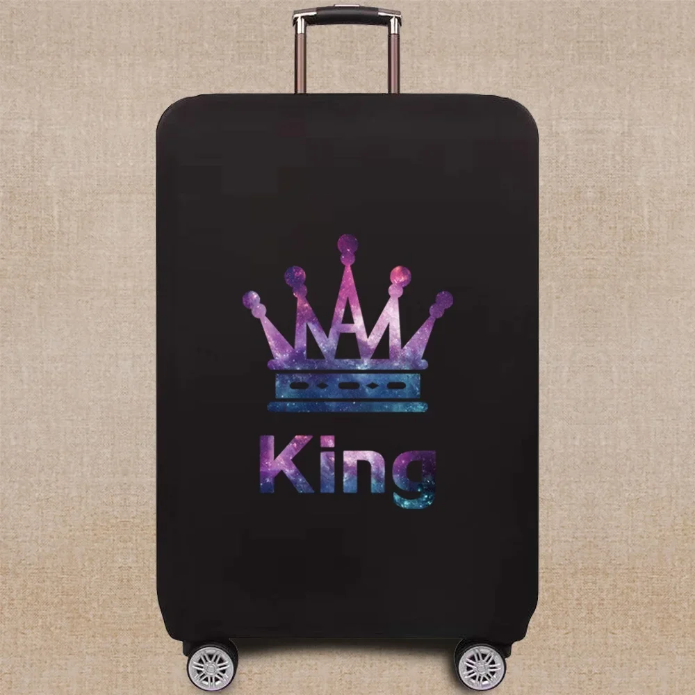 Luggage Protective Cover Suitcase Dust Luggage Protective Cover 18-32 Inch King Pattern Series Elastic Cover Travel Accessories