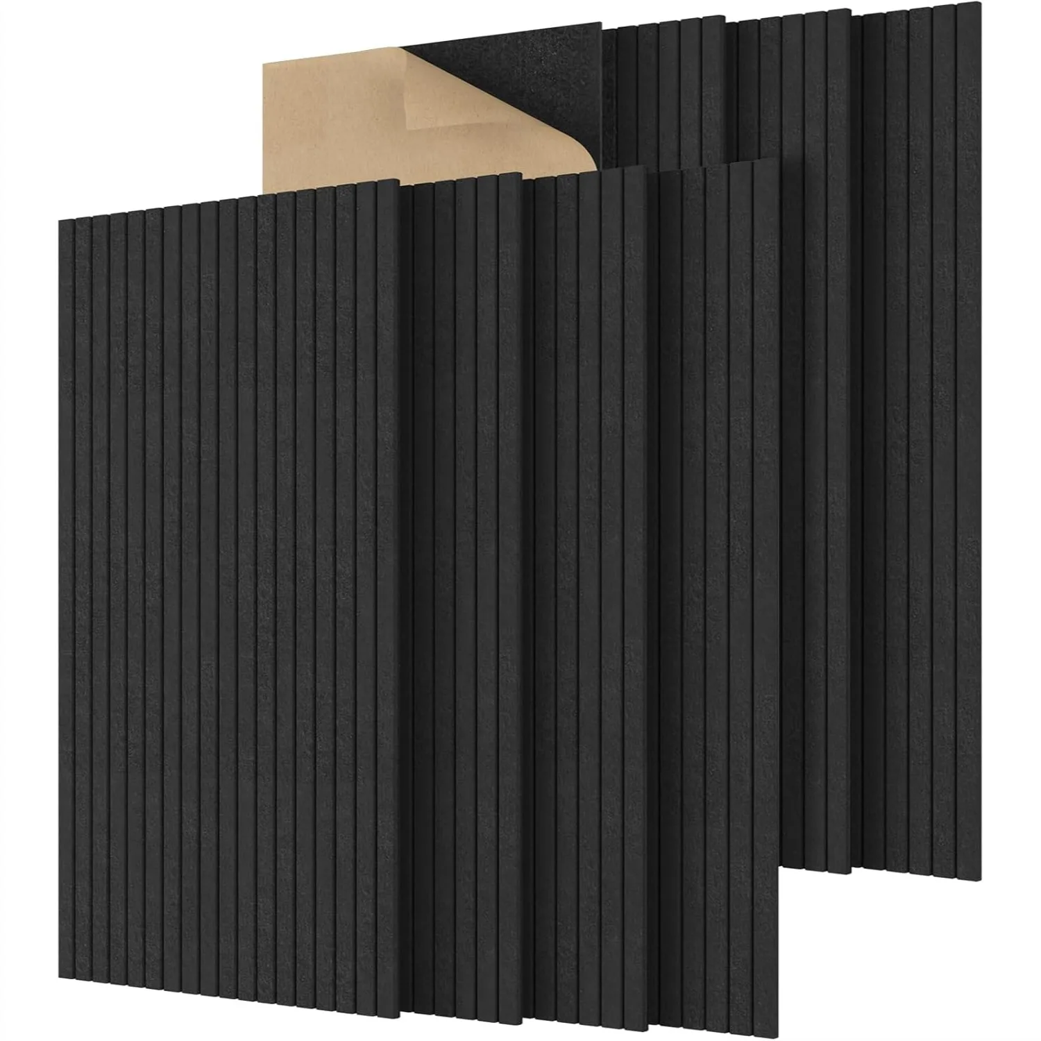 

Large Acoustic Panels 8 Pack, 47.2"x23.6" Self-Adhesive Soundproof Wall Panels for Echo Absorption, Home Studio Office, Black