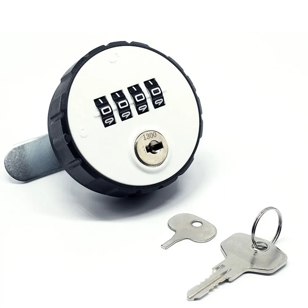 

4 Dial Combination Black 10000 Combinations Keyless Cabinet Drawer Locks Heavy Duty Metal Construction Long Term Use