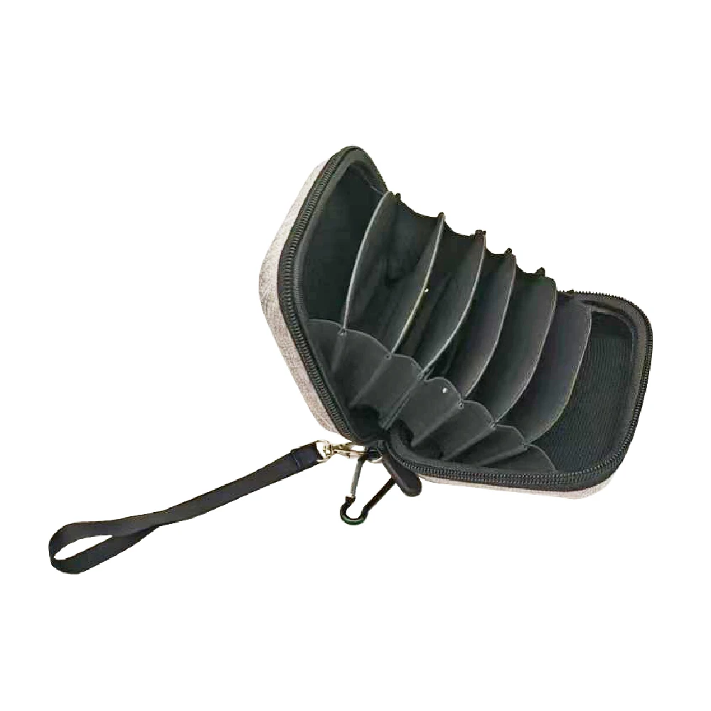 11*11 cm objectif d'appareil photo coque rigide filtre mallette de rangement boîte résistant à l'eau antichoc anti-poussière sacs de transport diviseurs extensibles