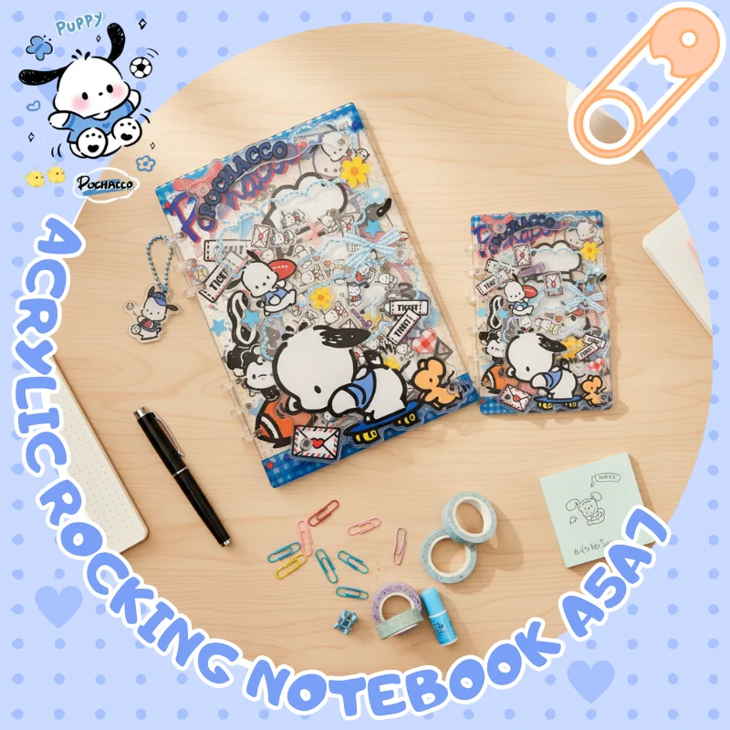 Acrylic rocker notebook A7 A5 cartoon cute creative portable mini pocket memo stationery notebook lady kawaii gift shopping list