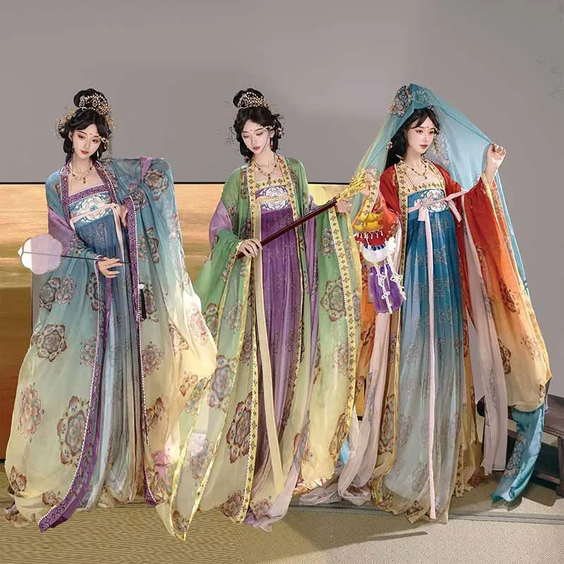 

Women Hanfu Dress Ancient Chinese Traditional Hanfu Female Carnival Cosplay Costume Red Green Cyan Tang Suits Hanfu Plus Size XL