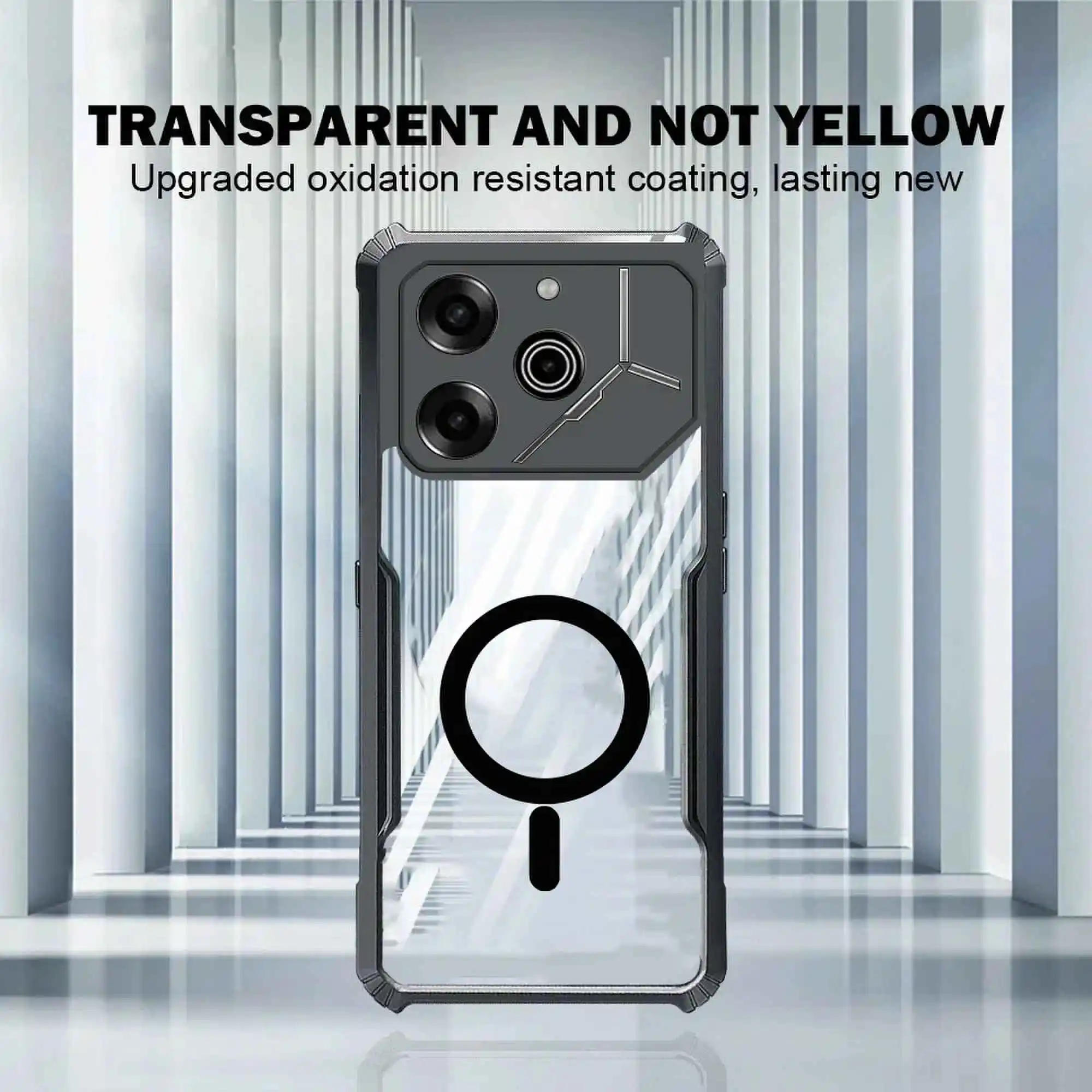 Casing ponsel transparan untuk Tecno Pova 6 5 4 Pro Neo 3 2 Li7 Li9 casing akrilik pencegahan jatuh Shock