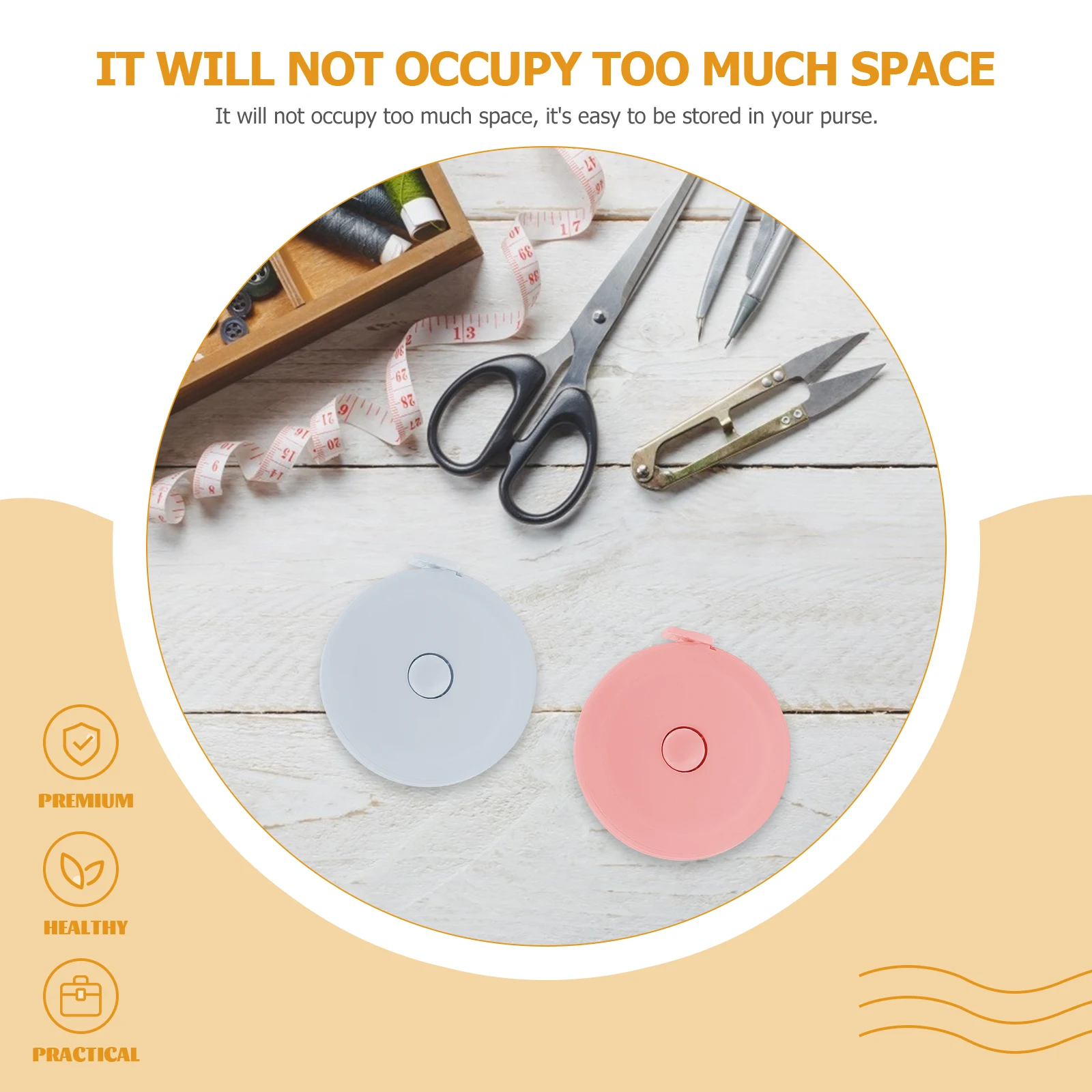 

9pcs Mini Tape Measure Tiny Retractable Sewing Body Retractable Tape Measure Measurement Flexible Practical Storage Portable