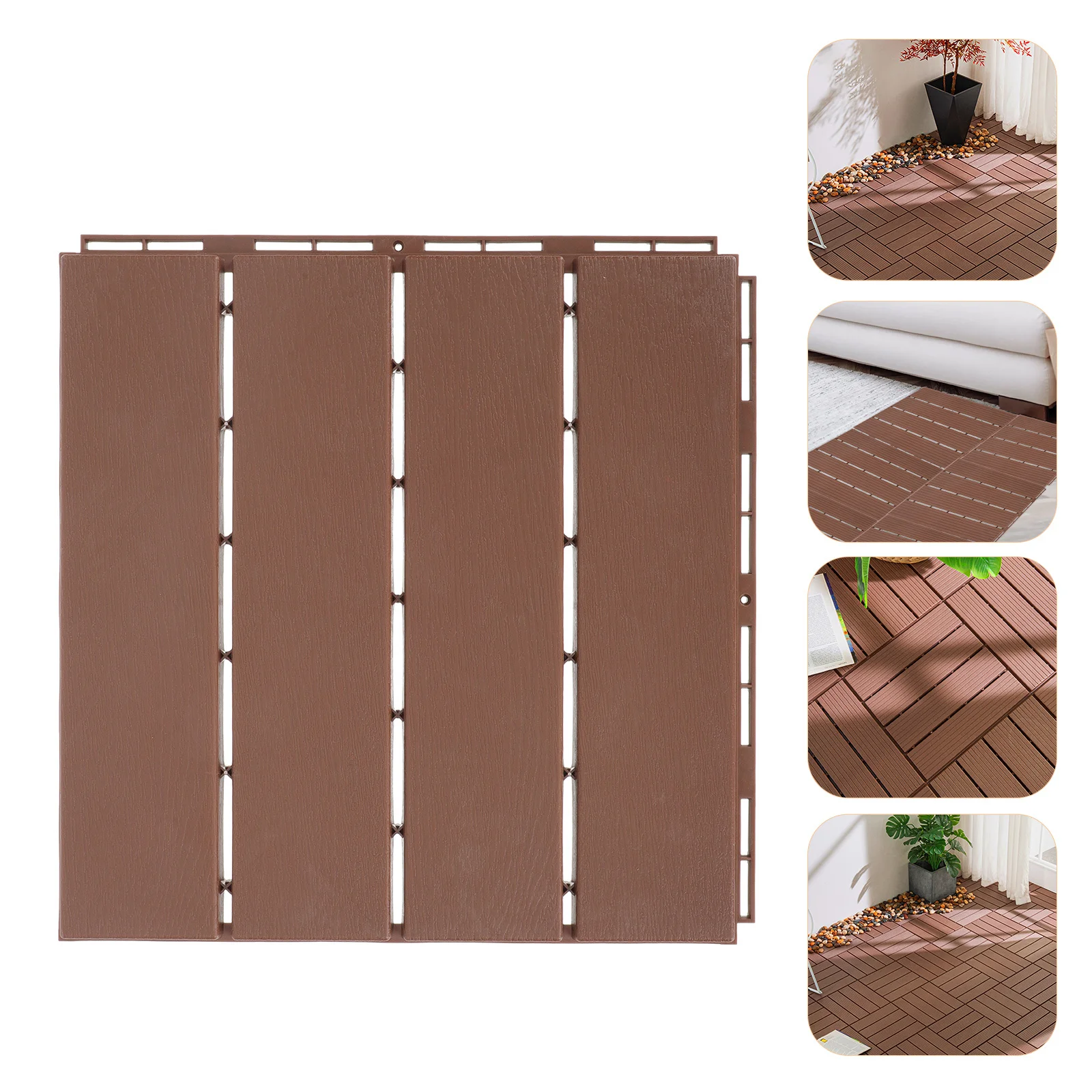 

Wood-Plastic Floor Outdoor Waterproof Garden Splicing Balcony Practical Durable Matching Floor Corrosion Prevention