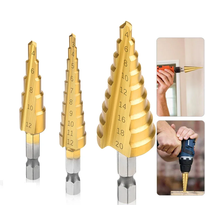 

High Speed Steel Cobalt Drill Bit Straight Groove Trapezoidal Drill 3-12/4-12/4-20mm Metal Drilling Tool Reamer
