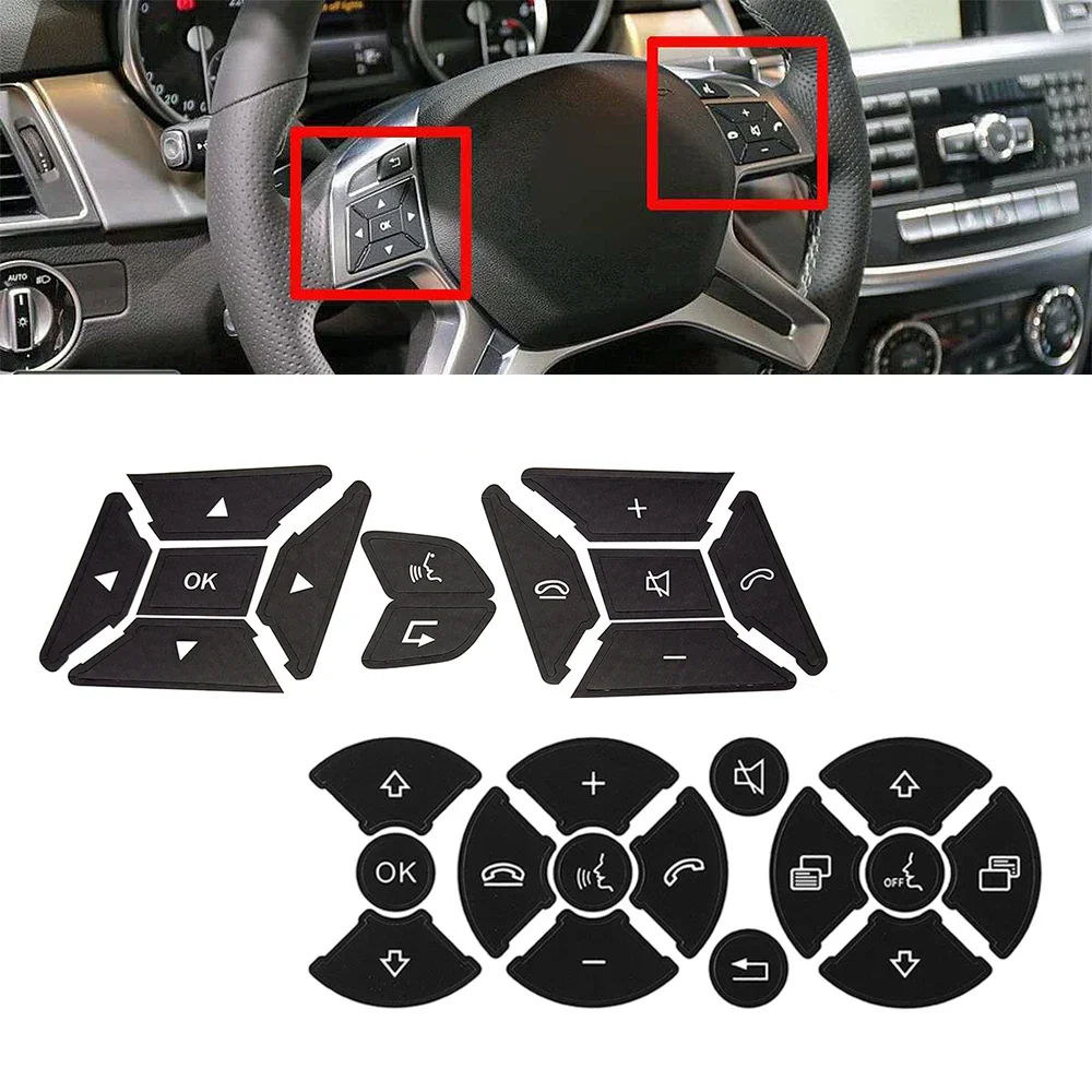 For Mercedes Benz C Class W204 C180 C200 C220 C300 2007 2014 Car Steering Wheel Button Repair Sticker Decal