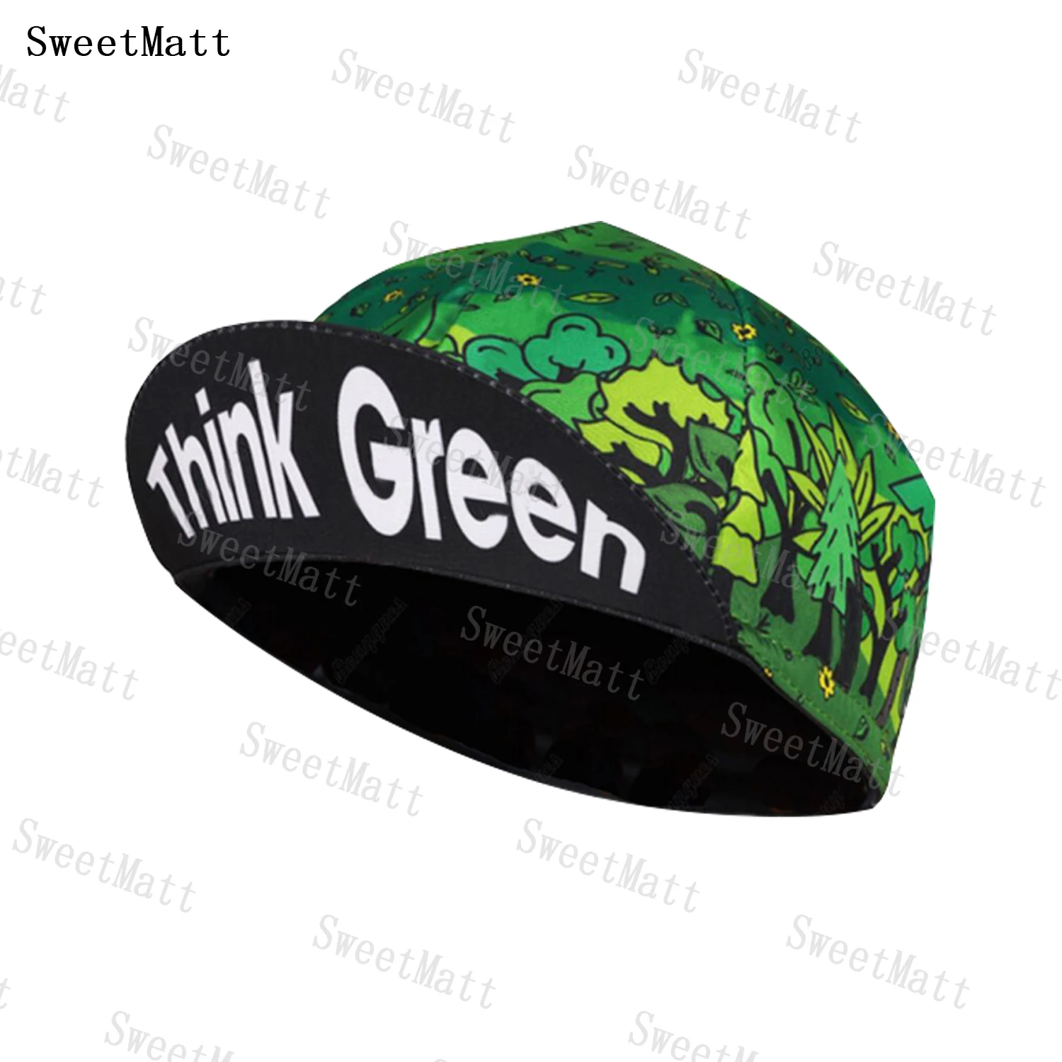 New SweetMatt Fresh green Forest Series berretti da ciclismo taglia universale Quick Dry Bicycle Headwear uomo donna cappello assorbente dal sudore