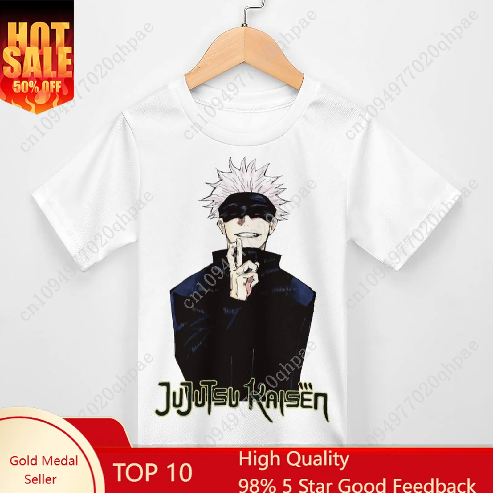 

Jujutsu Kaisen Satoru Gojo T shirt boys girls childs cotton short sleeves tlightweight breathable Tshirt custom made Summer Tops