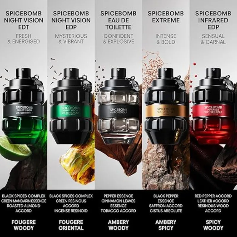 Viktor&Rolf - Spicebomb Infrared Eau De Parfum - Woody & Spicy - Colonia Para Hombre - Con Notas De Cuero Y Canela - 3 Fl Oz