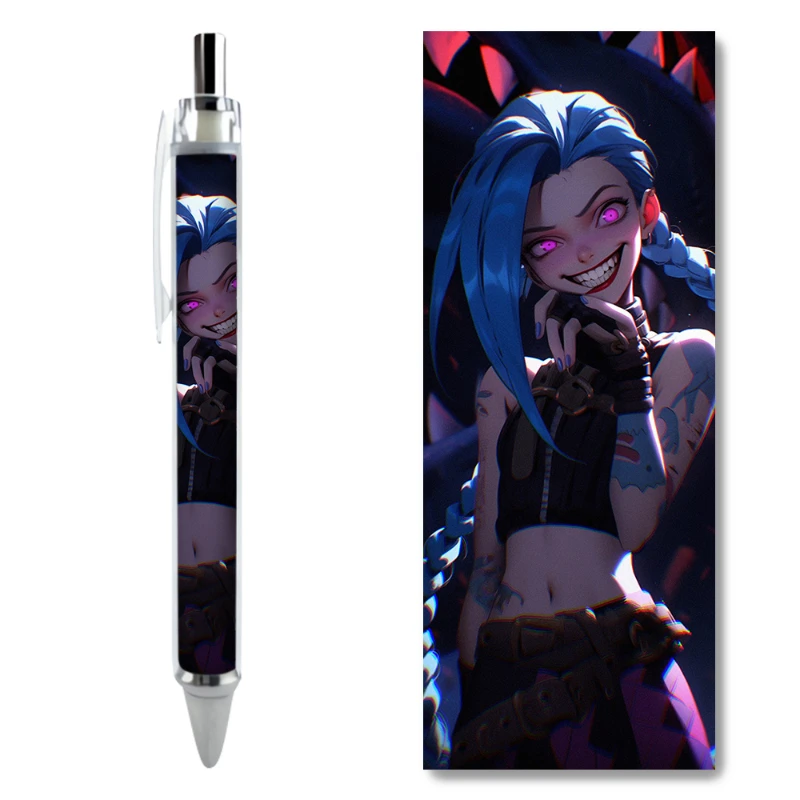 2/4PCS League of Legends Jinx Character Gel Pens Hot-selling Game Character Surrounding Cool Customized Pen School Supplies