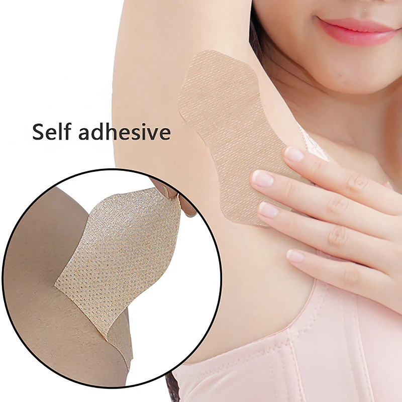 Adesivo descartável nas axilas para mulheres, axilas absorventes do suor, almofadas anti-suor, absorvente, desodorantes fortes, 10PCs