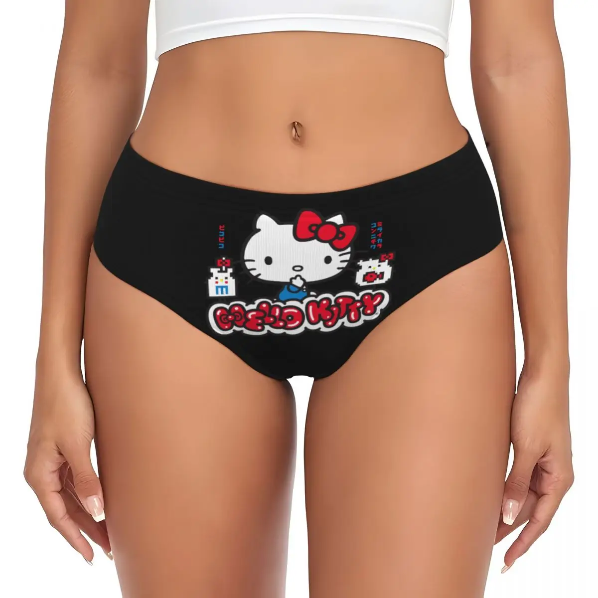 Women's Kawaii Underwear Brief Cute Hello Kitty Merch Soft Cartoon Ladies Panties Briefs