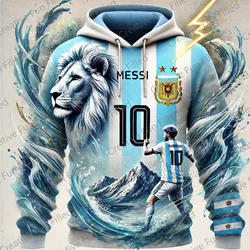 2024 New GPT Lion Autumn / winter MESSI 10 Special Graffiti Design Edition Hoodies Long Sleeve Sweatshirt