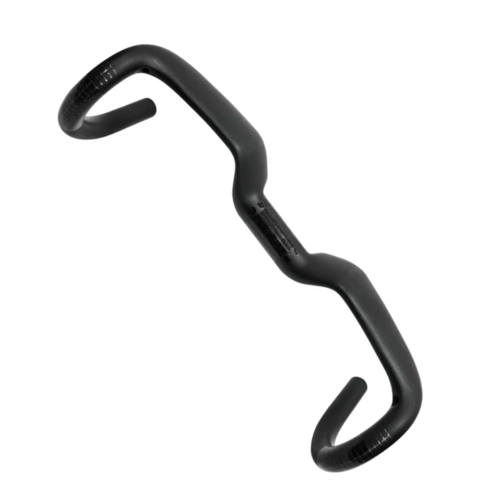 Bicycle Handlebar Raised Bicycle Bar Carbon Fiber Handlebar UV Reflective Marking 31.8mm Clamp Diameter For Road Cycling