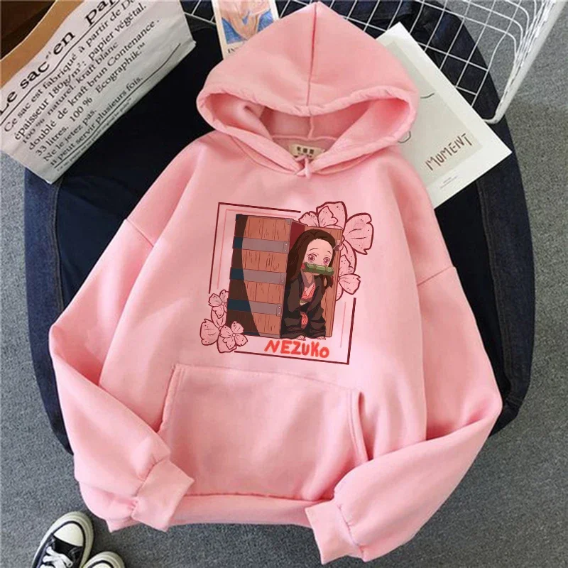 

Y2k Japan Anime Women Sweatshirts Manga Demon Slayer Plus Size Hoodie Harajuku Kawaii Cartoon Kamado Nezuko Girl Streetwear