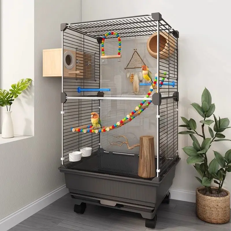 Birdcage, parrot cage, myna, black phoenix, tiger skin, peony bird cage