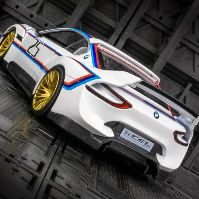 1:24 BMW 3.0 CSL Hommage R Couple Sports Vehicle Alloy Metal Diecast Car Model Library Bookcase Collection Fine Ornaments Gifts