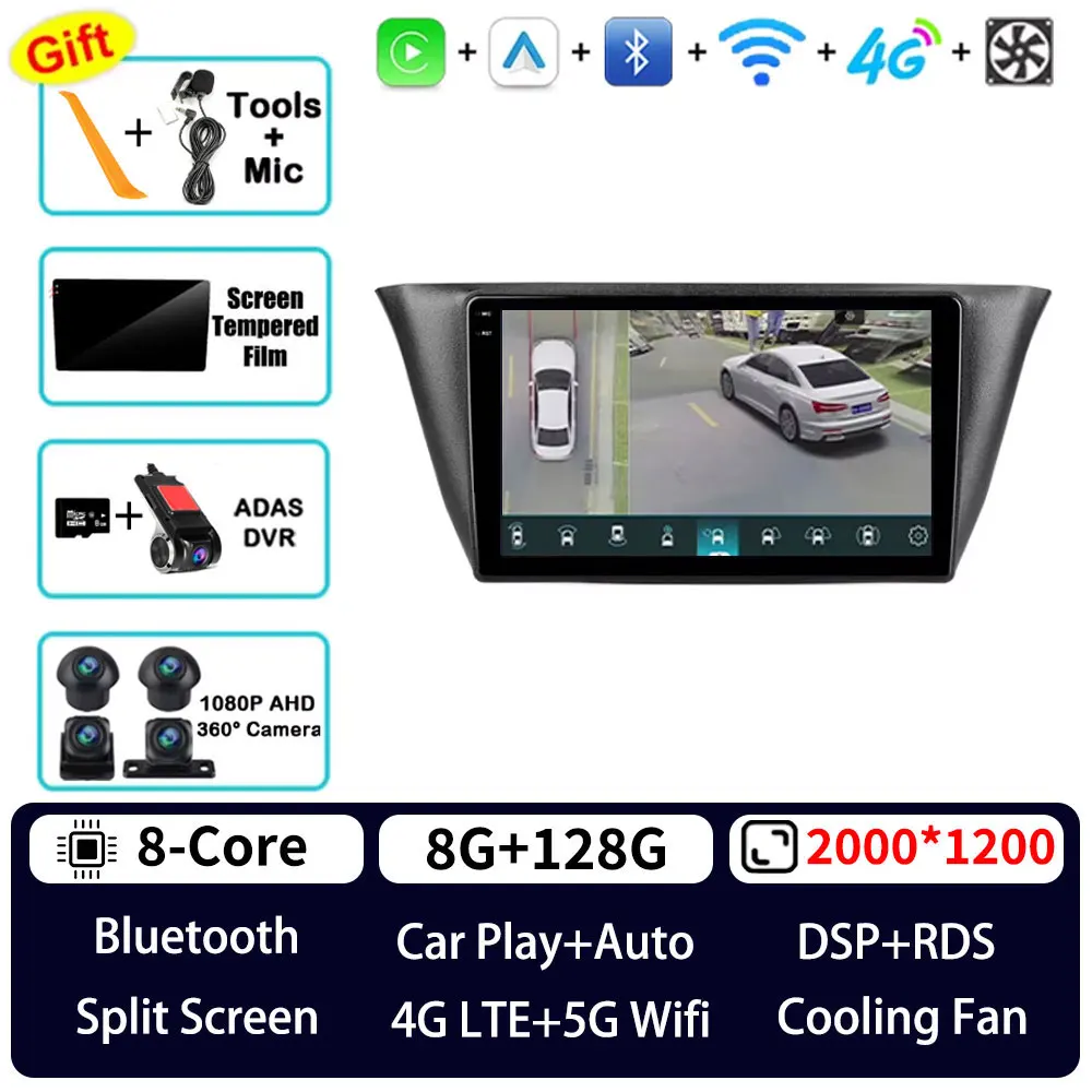 Android 15 Autoradio Voor Iveco Daily 6 2014 - 2022 Navi Head Unit QLED GPS Multimedia Speler BT Draadloze Carplay Video Head Unit
