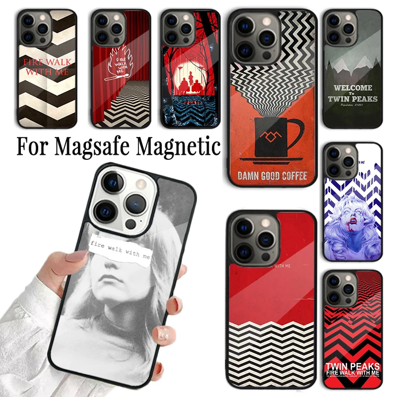 Phone Case For iPhone 16 15 14 13 12 Mini 11 Pro Max Plus Magsafe Magnetic Wireless Charging Cover Fire Walk With Me Twin Peaks