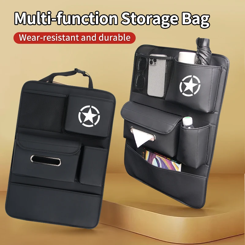 Car interior gadgets Seat Back Organizer PU Leather For Jeep Compass Renegade Cherokee Grand Wrangler Patriot Trailhawk