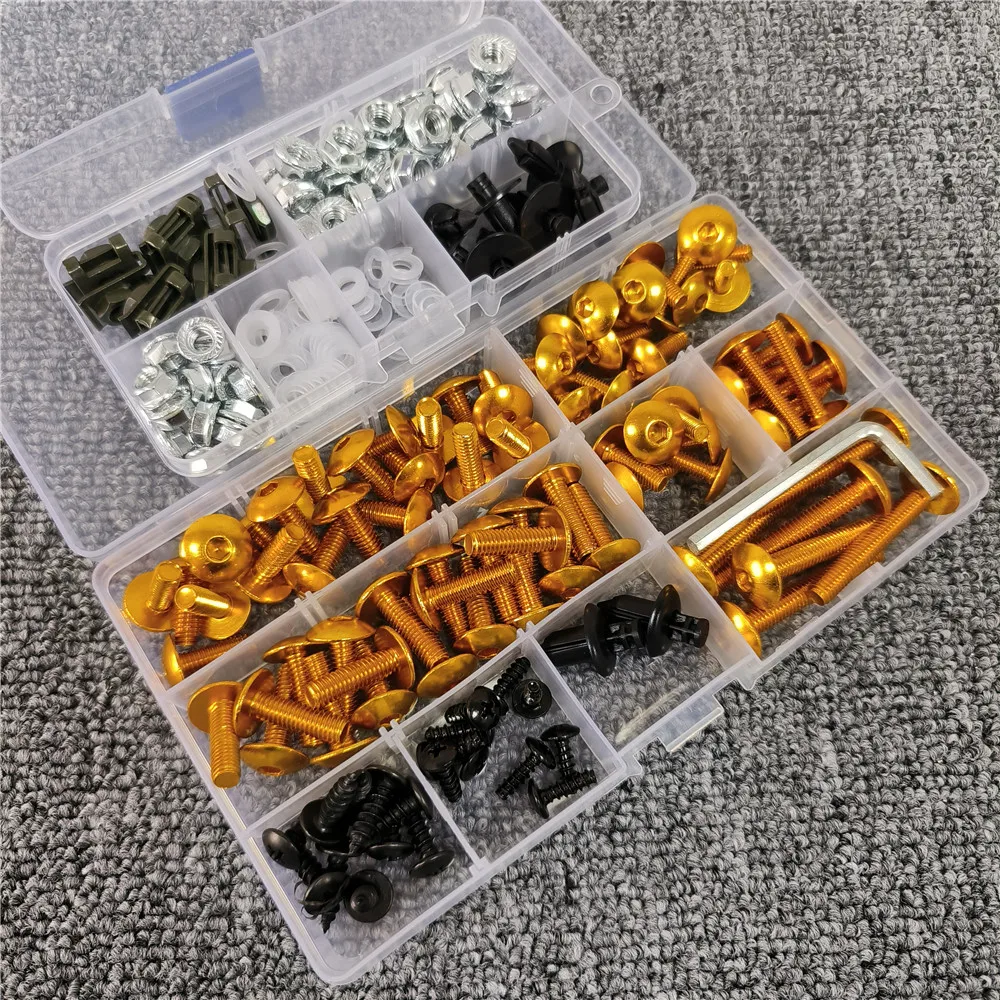 Motorcycle Fairing Bolts Kit For KAWASAKI KX85 KX250F KX100 KSR PRO Bodywork Screw Fit KLX450R KLX250 KLX110 KLR650 S J300